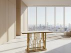 Gold Marble Top Console Table