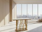 Gold Marble Top Console Table