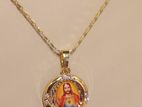 Gold Plated Chain with Jesus Pendant