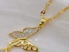 Gold Plated Necklace With Butterfly Pendant