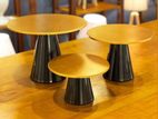 Gold Top Black Cake Stand