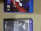 Gran Turismo 7 and Call of Duty Modern Warfare PS4