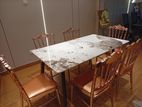 Granaite Table Top With Hr Rose Gold Tiffany Chair