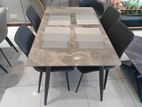 Granite Dining Table with 4 Chairs