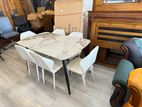 Granite Dining Table with 6 Chairs