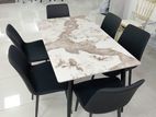 Granite Dining Table with 6 Chairs