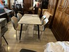 Granite dining table with chairs