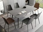 Granite Dining Table with Cushion Chairs