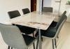 Granite Dining Table with Cushion Chairs