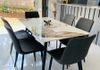 Granite Dining Table with Cushion Chairs
