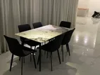 Granite Dining Table with Cushion Chairs