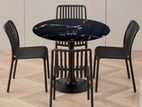 Granite Round Table With Chair -681