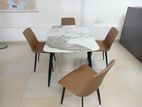 Granite Top 4 Chair Dining Table Set
