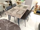 Granite Top 4 Chair Dining Table Set GT415 ASH