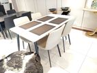 Granite Top 4 Chair Dining Table Set GT415 LIGHT GRAY