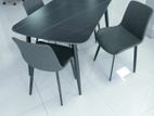 Granite Top 4 Chair Table Set Black Lowest Price