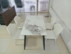 Granite Top Dining Table 4 Chair Set