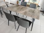 Granite Top Dining Table with chairs