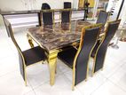 Granite Top Luxury 6 Chair Dining Table Set 803