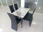 Granite Top Office Home Restaurant Dining Table 6 Chair Set