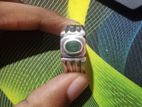 Green Gemstone Silver Ring
