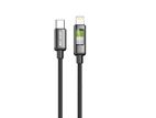 Green Lion LED Braided USB-C to Lightning Cable