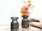 Grey Glass Bowl Vase