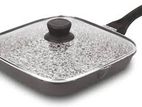 GRILL PAN STONED FINISH ORANGE 22CM
