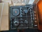 Guven (German Technology) 3 Gas Burner 1 Electric Hot Plate Cooker Hob