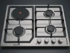 GUVEN (German Technology) 3 Gas Burner 1 Electric Hot Plate Cooker Hob