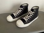 H&M CANVAS HI-TOP TRAINERS