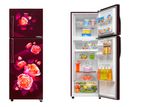 Haier 240L No Frost Double Door Inverter Refrigerator - Red Rose Floral