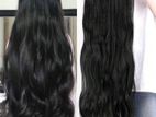 Hair Extension 100cm Wavy Black