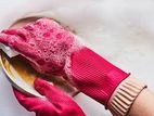 Hand Gloves -Dish wash Safety glove (අත් - පිඟන් සේදීම සඳහා අත්වැසුම්)