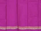 Handloom Milk White Kanjivaram Silk Saree with Purple Border