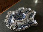 Handmade Ceramic Blue Mediterranean Decor Platter