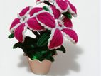 Handmade Lily Flower Pot Gift -8 Colours - Pink