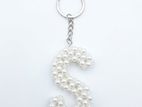 Pearl Beaded Initial Key Tag