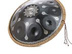 Handpan-Classic 14 Notes Black Print Hand Pan,Premium 440HZ 22 Inches