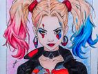 Harley Quinn Hand Painting