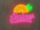 Healthy Juice Neon Sign, Led Fruit Light,