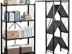 Heavy Duty 4-layer foldable Shelf, kitchen storage rack, No Assemble