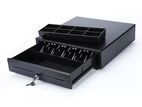 Heavy Duty Electronic Cash Drawer Box Case Storage 5 Bill Coin Trays