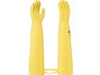 Heavy-Duty Farmers Rugged Mud Well Paddy Rubber Shoulder Gloves - Yellow