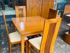 Heavy Modern Dining Table With 4 Cushioned Chairs