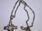 Heavy Pure Silver Cross Chain