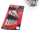 Hex Allen Key Wrench Set 1.5Mm - 10Mm ( 9Pcs / )