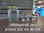 Hexagonal Glass Jars