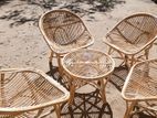5 Piece Cane Table Set