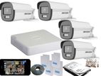 Hikvision 1,080P ColorVu- 40Meters 24Hours 4 Turbo HD CCTV Camera Pack